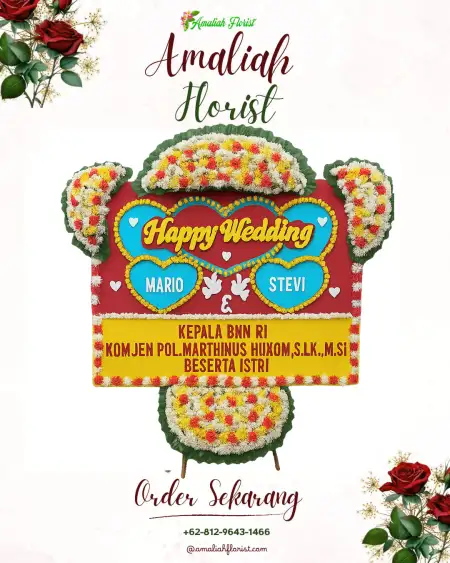 Papan Bunga Pernikahan Sokasari